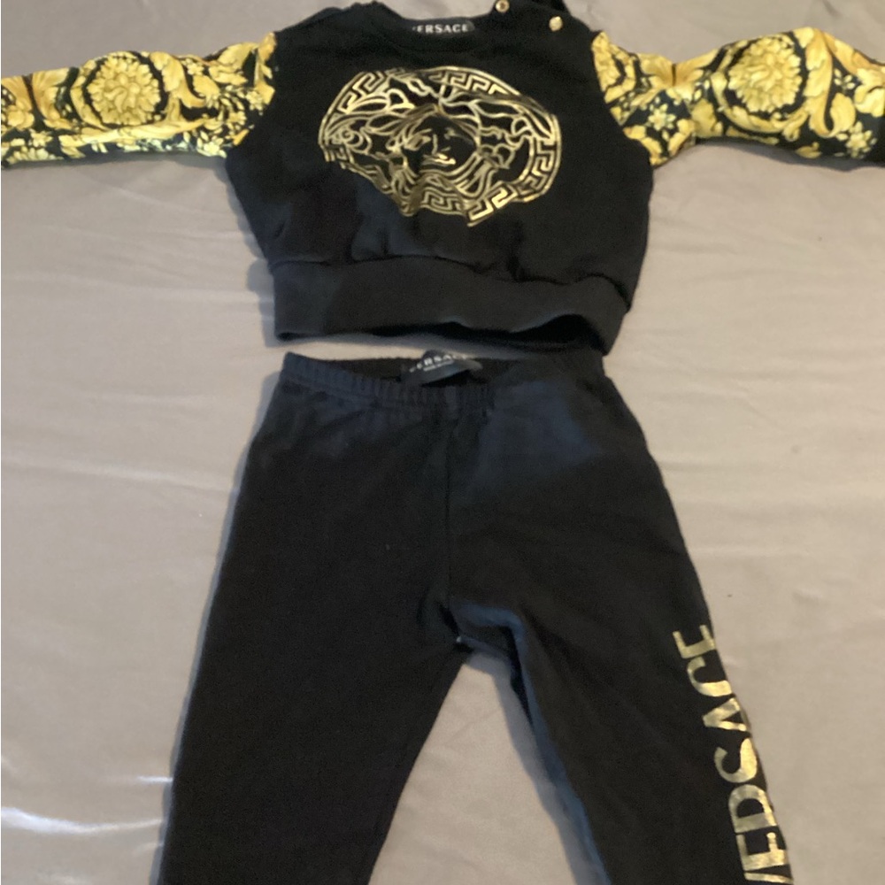 Versace Black and Gold Leggings